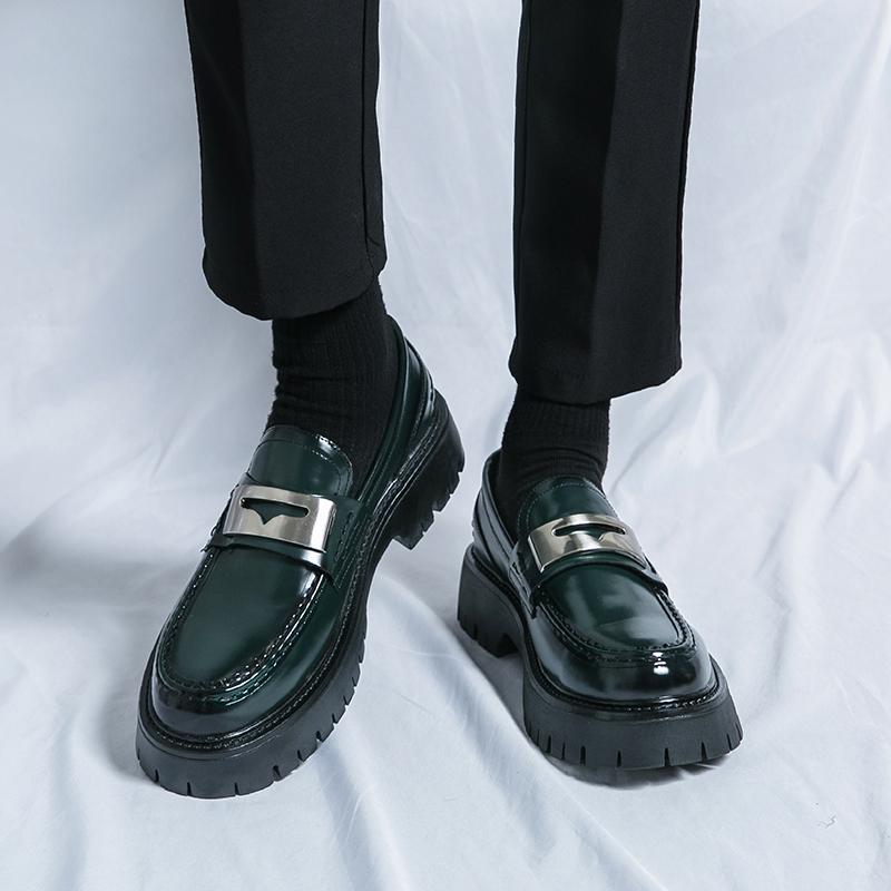 Fashion Color Solid Business Platform Fashion Summer Style Shoes Leather Men'S Leisure Breathable Big Size 46 Shoes Mens Shoes Leather