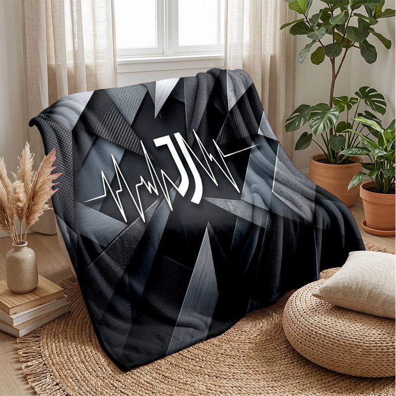 Coperta a tema Juventus FC Morbida coperta in flanella Coperta morbida tipo plaid Coperta accogliente per divano e letto per arredamento domestico