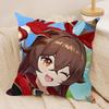 Amber Cute Genshin Impact Cushion Cover Silky Short Plush Invisible Zipper Dustproof Sofa Pillow Case For Home Decor