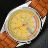 REFURBISHED VINTAGE SEIKO 5 AUTOMATIC 6309A JAPAN MENS YELLOW WATCH A441133-4 Sk-a441133