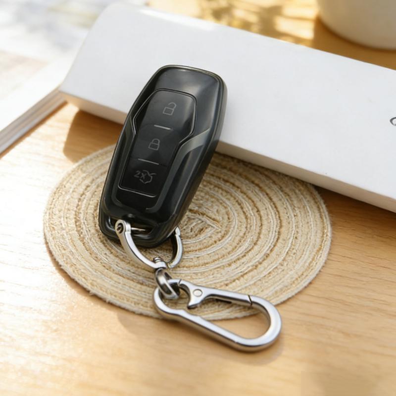 Transparent Black Tpu Fit For Ford Mustang Edge Explorer Fusion Mondeo Kuka Smart Auto Key Fob Cover Case 3 4 Button Mount Auto Accessories