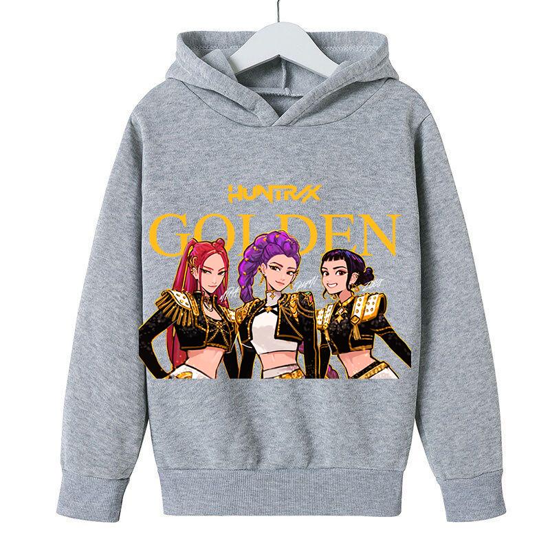 Kpop Witch Hunt Children's Clothing, Boys and Girls Spring and Autumn Hoodies with Warmth and Fleece Sweatshirts