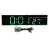 Large Display Digital Alarm Clock LED Electronic Desk Clock with Dimmer Volume Control USB Port for Heavy Sleepers