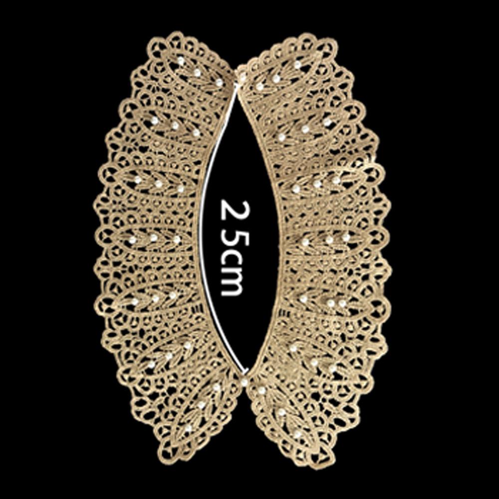 

Полый полиэстеровый платок-воротник (Жемчужный кружевной искусственный воротник) Ожерелье Универсальные Практичные Пуговицы шампанского