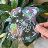 PVC 3D Regenbogen Sonnenfänger Wandaufkleber Katze Bär Raumschiff Planet Sonnenfänger Selbstklebende Fensteraufkleber Zimmer Heimdekoration