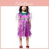 Encantador Vestido de Fada Roxo Para Meninas Apresentando Design Mágico Violeta Para Festas