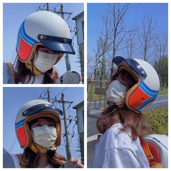 High-Quality Retro Motorcycle Half Helmet with Built-In Goggles for Men and Women