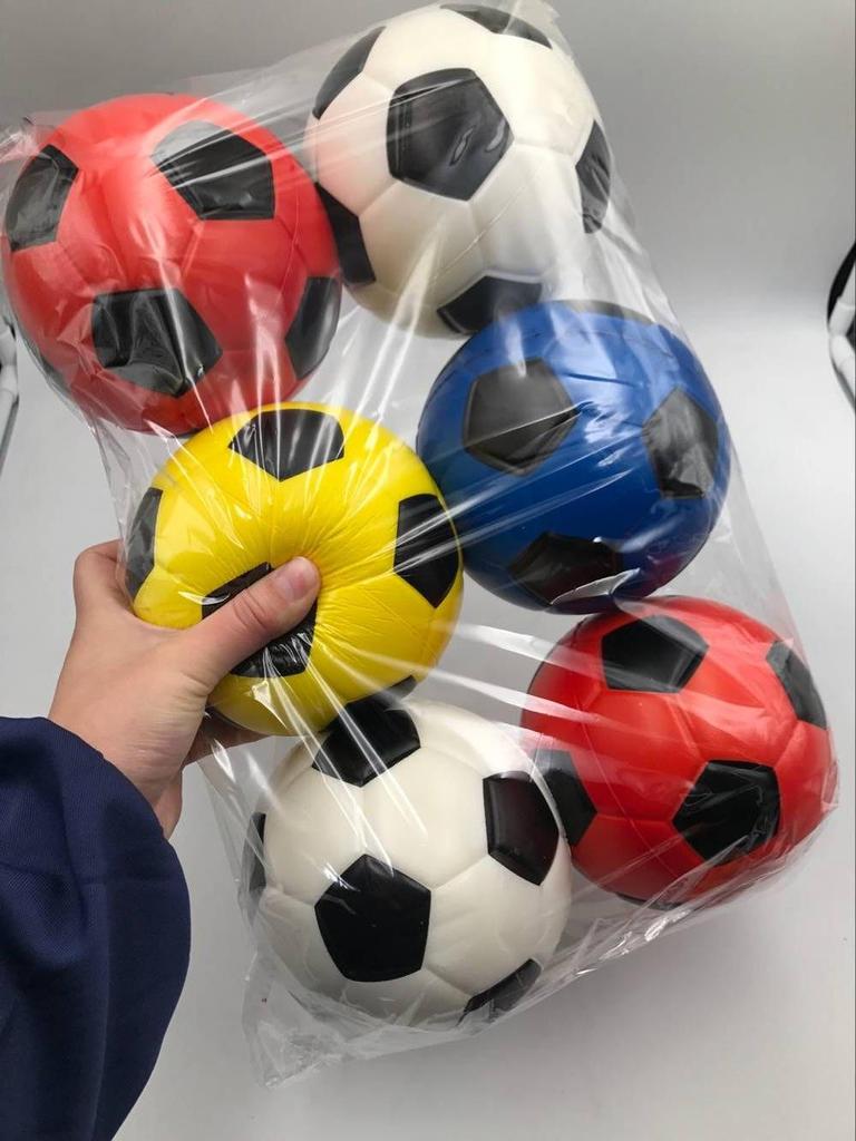 PU Soft Sponge Ball Set: 12.5cm Elastic Toy Balls for Kids - Football, Basketball, Rugby
