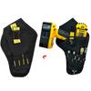 Portable Oxford Cloth Mini Waist Bag Drills Holder Storage Pouch for Electric Drill Tool(black&yellow )