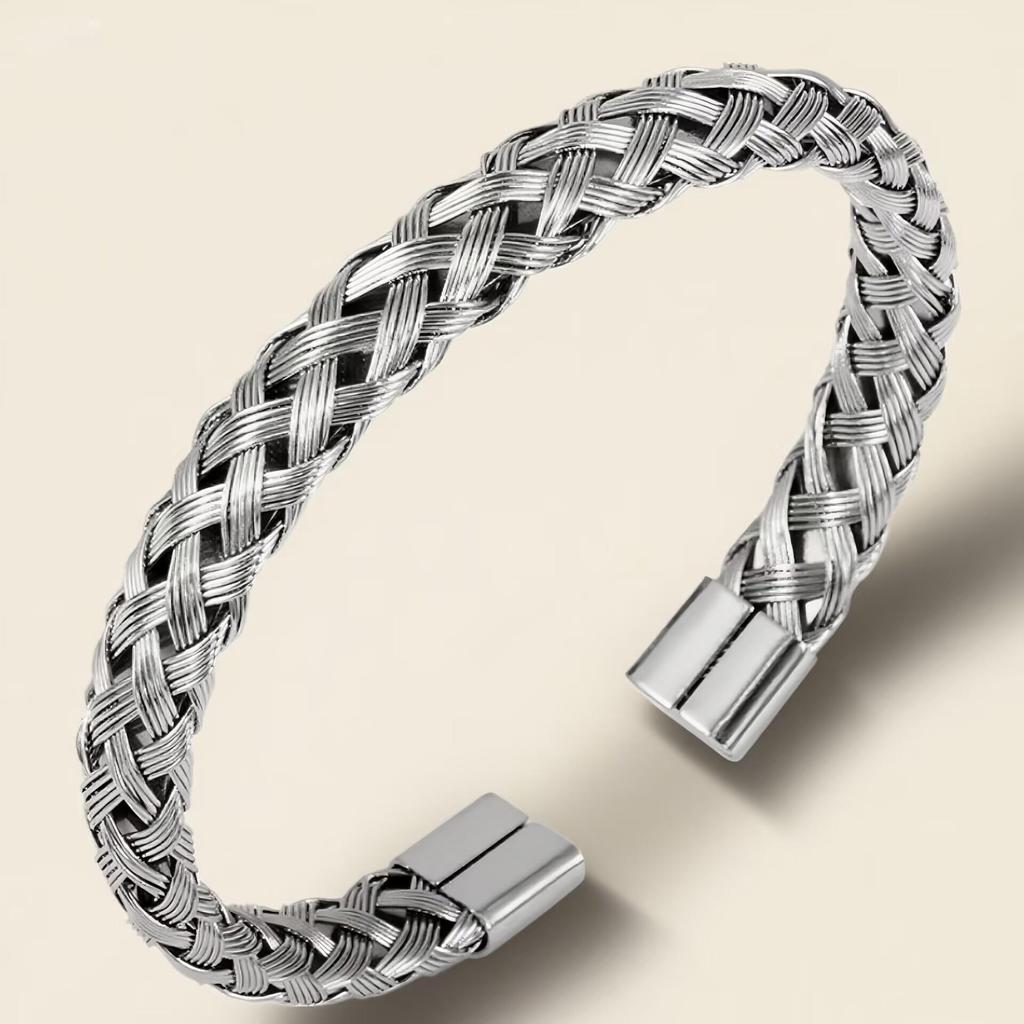 Bracelet de Luxe en Acier Inoxydable pour Femme: Titane Électroplaqué, Sertissage Diamants Complet, Style Européen-Américain