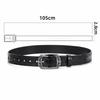 Harajuku Carved Waist Belt Alloy Pin Buckle Punk Waistband Fashion PU Leather Belt  For Women