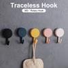 5Pcs Self Adhesive Wall Hook Strong Without Drilling Coat Bag Bathroom Door Kitchen Towel Hanger Punch-free Plastic Hooks Home Storage Accessories