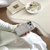 Kawaii Colorful Tiny Floral Glitter Clear Phone Case For iPhone 14 15 16 17 Pro Max INS Cute Large Window Shockproof Cover