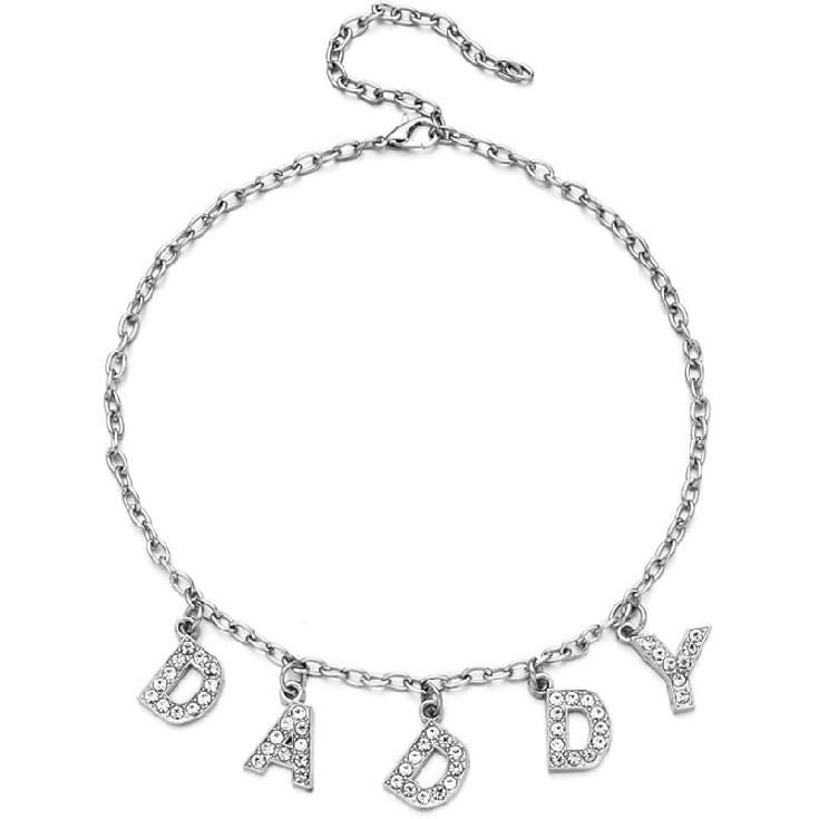 Lucky Letter Combination Initial Clavicle Necklace Dainty Angel Sexy Love Daddy Letter Necklace Elegant Baby Victor Honey Kiss Letter Chocker Daddy