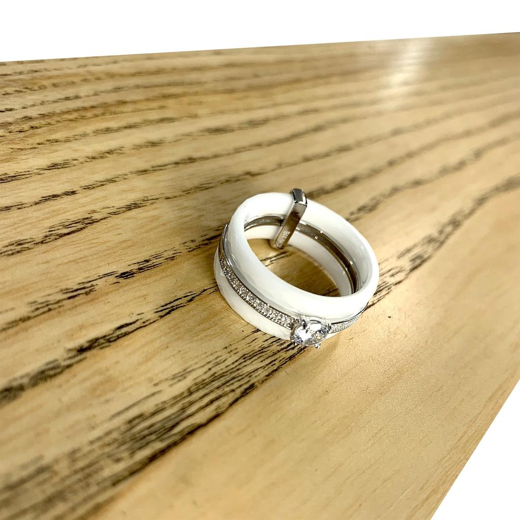 Silver Ring with Ceramics (0481630) 7.08 Gr. 925 Samples