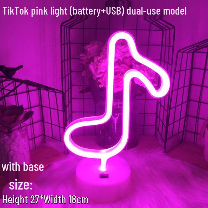 Lumière LED Néon Cactus & Flamant Rose pour Décorations de Fêtes