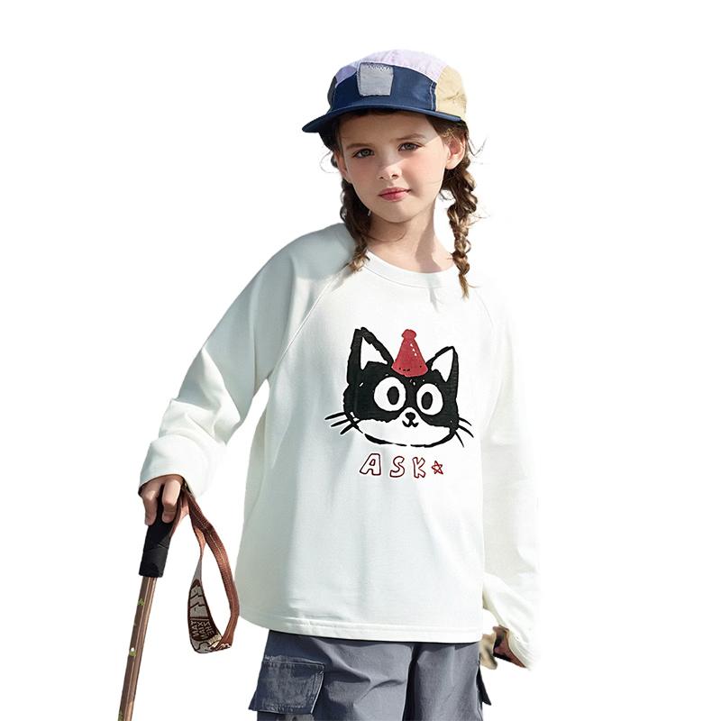 ASK JUNIOR Girls  7A Antibacterial Pure Cotton Long Sleeve T-Shirt 170