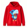 Kids Boys Girls Cartoon Shark Hoodie Cute Animal Cosplay Pullover Casual Lightweight Long Sleeve Sweatshirt for Toddlers