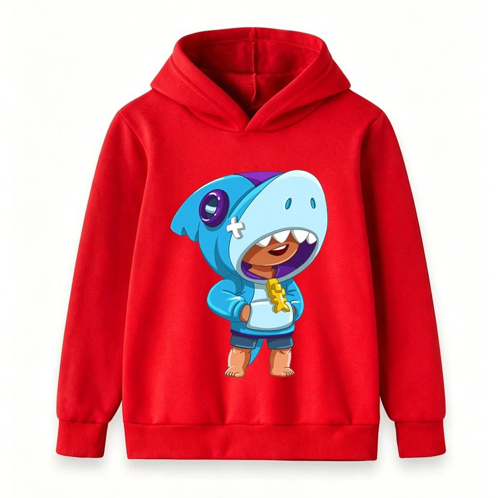 Kids Boys Girls Cartoon Shark Hoodie Cute Animal Cosplay Pullover Casual Lightweight Long Sleeve Sweatshirt for Toddlers