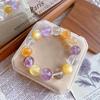 Natural Gold Lepidolite Yellow Glue Flower Amethyst Mixed Bracelet Designer Style DIY Beads Bracelet