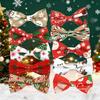 50pcs/lot Christmas Pet Bow Kitten Puppy Collar Flower Wearable Xmas Bow Ties for Dogs Cat Accessories
