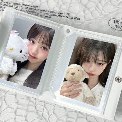 3-3.5inch Instant Camera Album Blue White Star Large Capacity K-Pop Idol Album Portable PVC Card Protection Storage Star Chasing