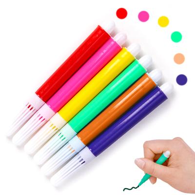 5-20 Paquets Stylo Miniature Aquarelle 6 Couleurs 9,5 cm Stylo Peinture Graffiti Convient pour Papier Toile Non Tissée Peinture Stylo Dessin DIY