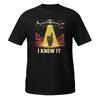 Cat and UFO Unisex T-Shirt, Retro Spaceship Sci-Fi Mars Space Alien Fun Cartoon