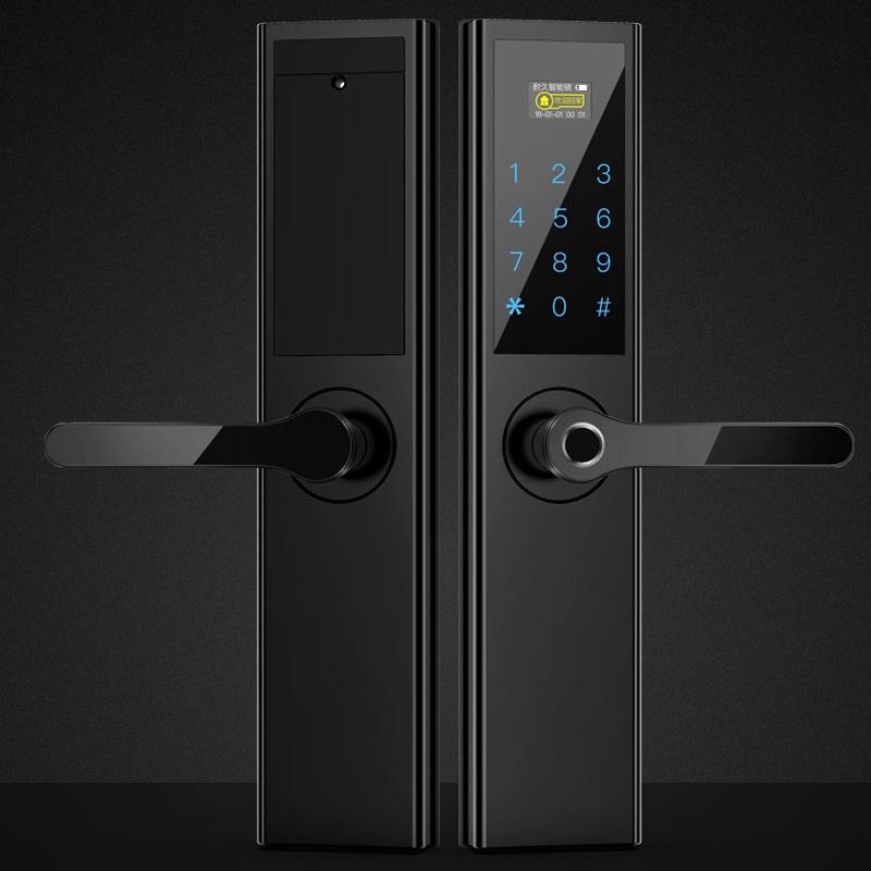 Smart Security Electronic Smart Door Lock APP+Password+Keypad+Card+Fingerprint 5 Ways Door Smart Electronic Lock Hotels