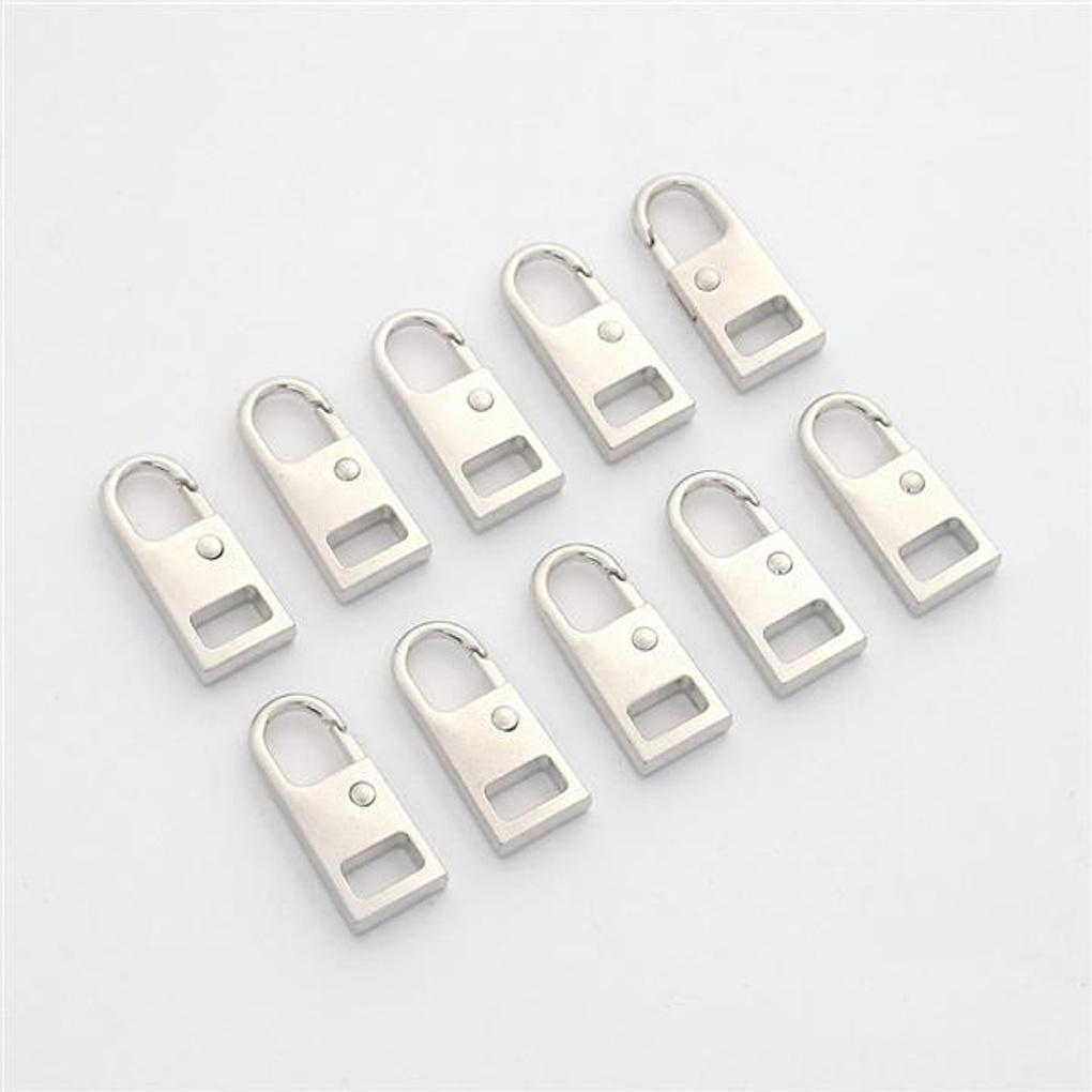 Selbstwechselnder Reißverschlussanhänger mit Clip, 10er-Set für Kleidung und Taschen
