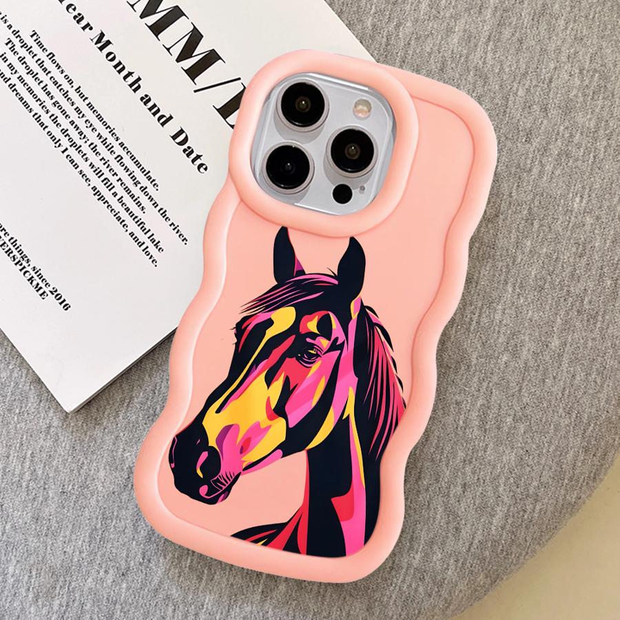 Case for iPhone XR 17 Air 16 Pro Max 8 14 11 15 Plus 12 13 Soft Phone Cover Cool Horse