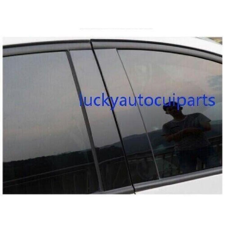 6pcs For Cadillac CT6 2016-2020 Glossy Black PC Window BC Pillar Post Cover Trim