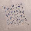 5D illusion polarized butterfly nail sticker pink purple blue fashionable self-adhesive butterfly nail art decoration sticker