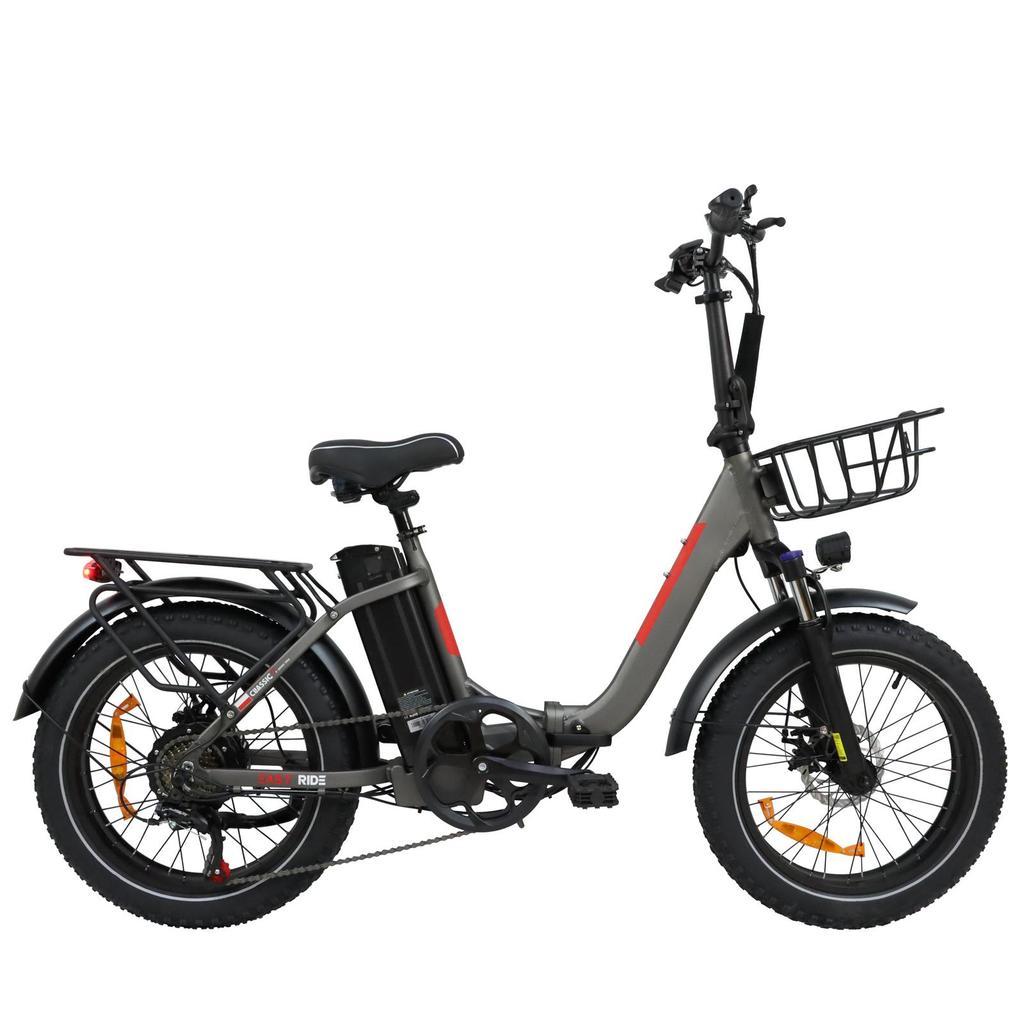 DZ2030 White/Black/Grey 48V16AH Battery 20 * 4.0-inch Tire City Ximano 7-speed 40KM/H Steering Tail Light Road Electric Bicycle