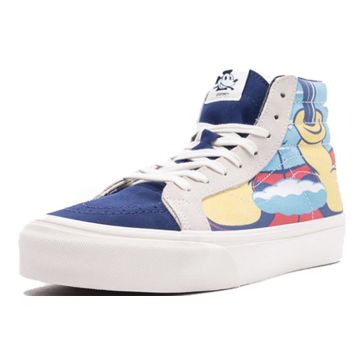 Vans Disney X  Sk8 Retro Skate Shoes High Top Unisex Sneakers Blue Yellow VN0A38FYRNO1