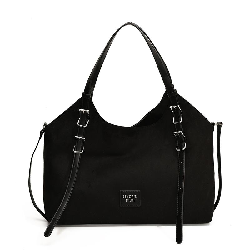 Zamszowe torby tote damskie Duża pojemność Codzienne Wszechstronne Listonoszki Jesień Zima Vintage Proste Torby na zakupy