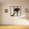 3 Pcs Metal Palm Tree Wall Art – Iron Tree Sign. Stylish Metal Home Decor. Interior Decoration. Elegant Wall Hanging Decor.