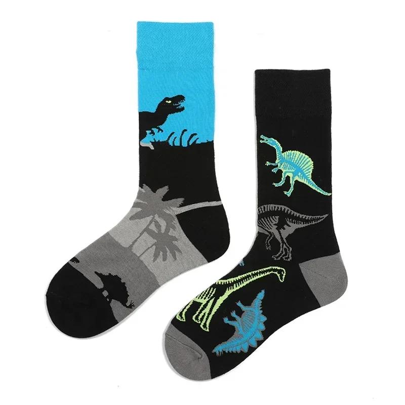 Original Design AB Mandarin Duck Asymmetric Socks Ins Street Cartoon Creative Animal and Plant Fruit Fashion Sports Cotton Socks