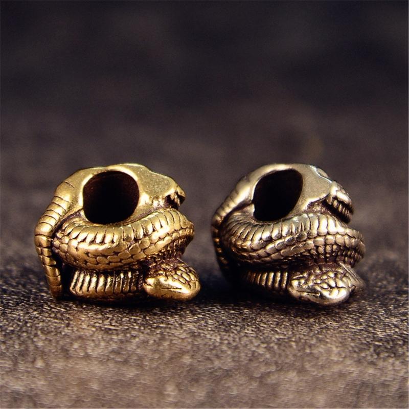 Unique Snake Head Metal Beads Pendant for Paracord and DIY Enthusiasts Jewelry Making Paracord Bead