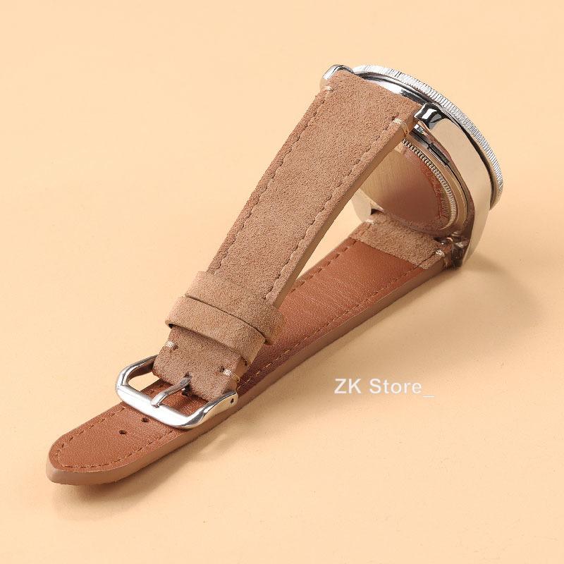 20mm 22mm Vintage Wildleder Uhrenarmband Rindsleder Naht Armband Sport Schnellverschluss Herren Damen Uhrenarmband Ersatz