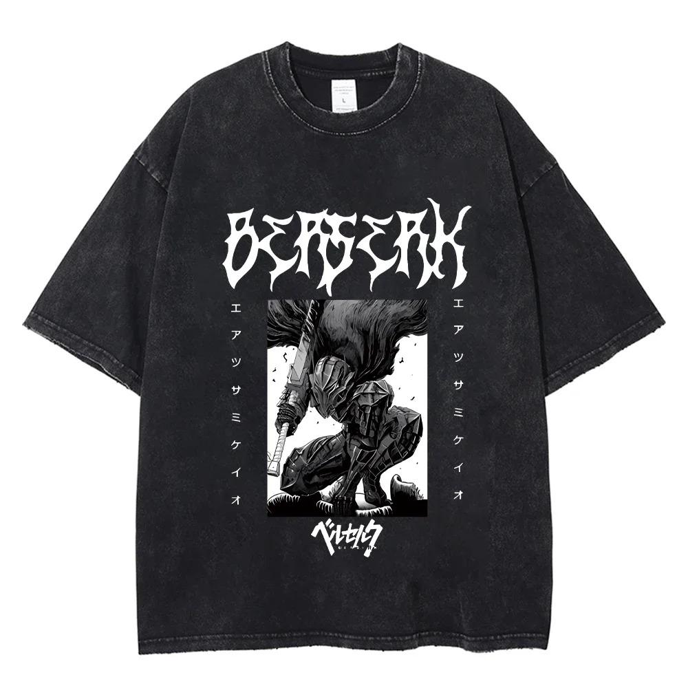 Berserk Griffith Classic Manga Scene & Japanese Quote Vintage Washed Anime T-Shirt, Unisex Dark Fantasy Manga Fan Streetwear Tee, 100% Cotton Casual