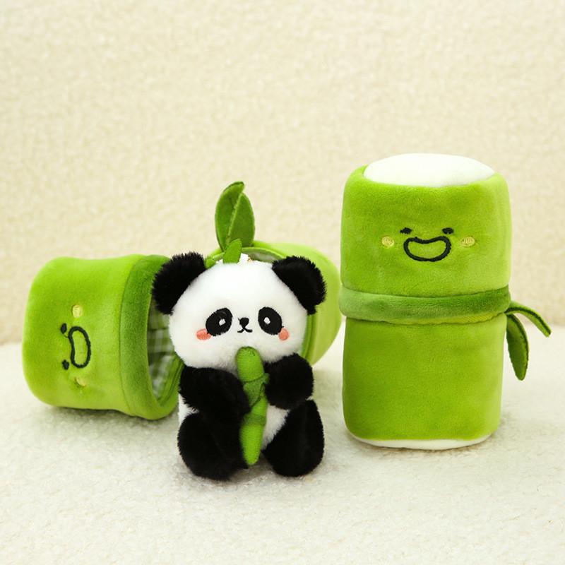 Panda Bamboo Plush Keychain Cute Stuffed Animal Backpack Pendant Gift Birthday