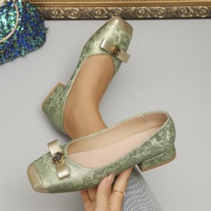 Mary Jane Shoes Shallow Mouth Low Heel Flat Sole Single Shoes Women's New Spring and Summer Flat Heel Comfortable Soft Sole Doudou Shoes