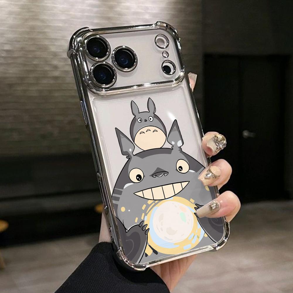 

Cute Cartoon Totoros Phone Case for Samsung Galaxy S26 S25 S24 S23 S22 S21 S20 FE Ultra Plus 5G Anti-drop Transparent Cover Galaxy S21 FE 5G