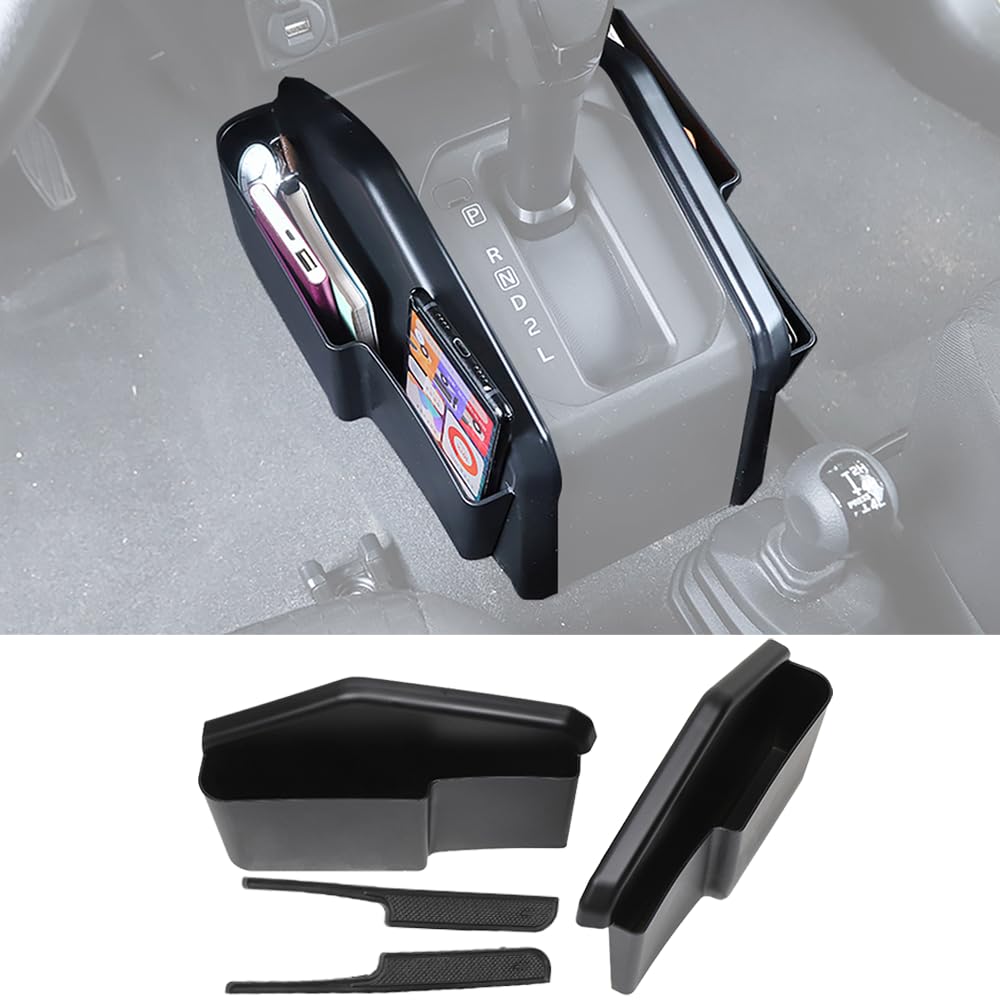 

YOCTM Коробка для хранения рычага переключения передач для Suzuki Jimny JB64 JB74 2020 2021 2022 2023 2024 Лоток для хранения на центральной консоли для хранения и организации карт, на заказ чёрный