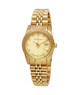 Mathy III Gold Tone Stainless Steel Gold Dial Quartz D810PDI Women's Watch
