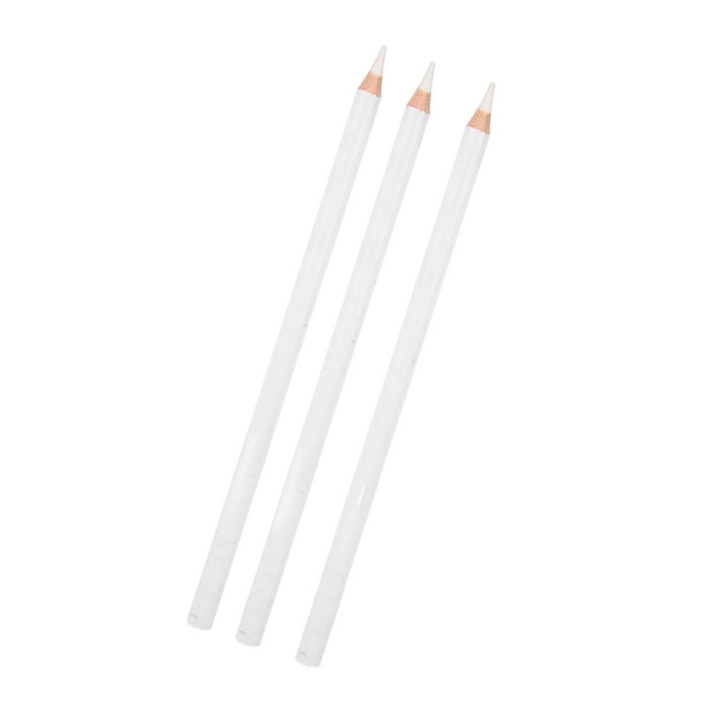 3Pcs White Charcoal Pencil Professional Sketching Highlight Pen Art Painting Supplies