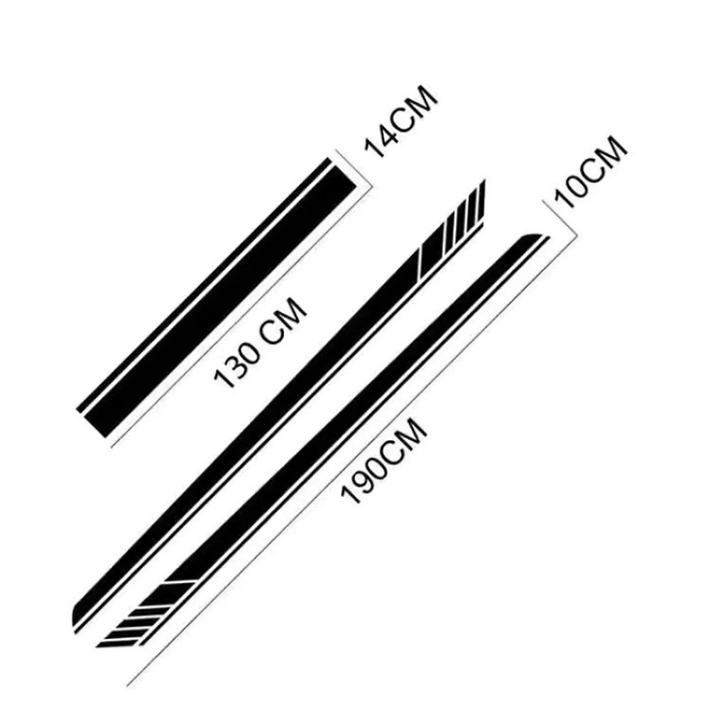 

2 шт. Наклейки на автомобиль Капот двигателя Боковины Виниловая пленка Гоночные полосы Черная наклейка Винил Авто Тюнинг для автомобилей BMW Mazda Аксессуары чёрный