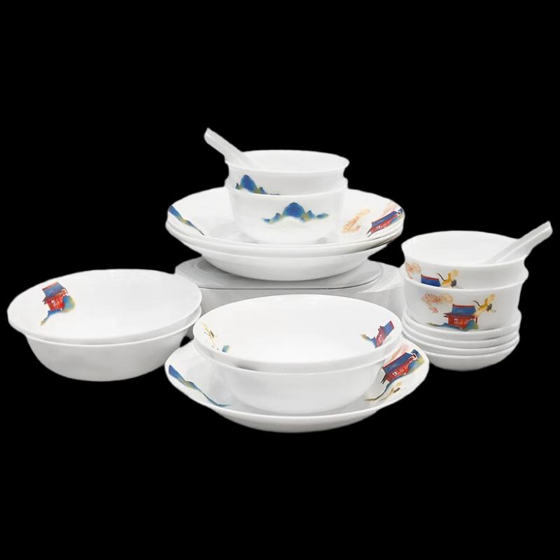 Corelle Ice Essence Linglong Prosperous Harmony 20-Piece Dinnerware Set