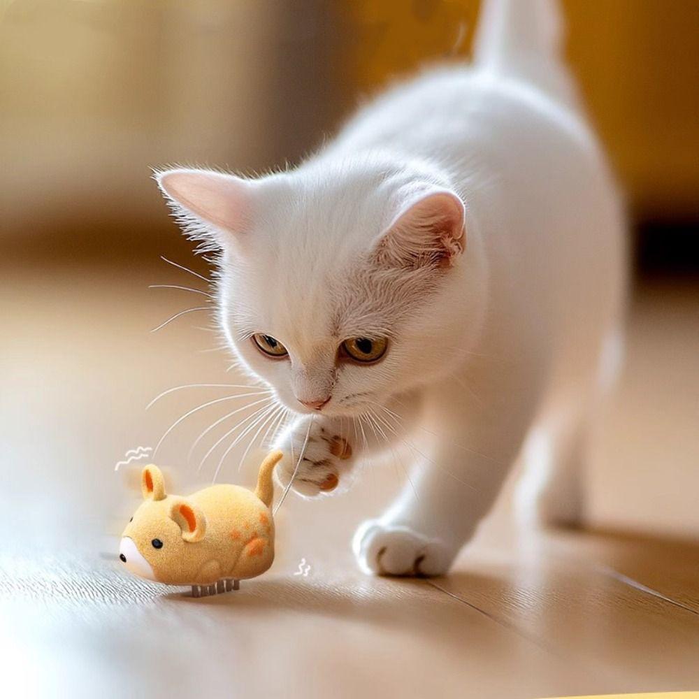 Wear-resistant Electric Hamster Toy Cute Simulation Hamster Cat Teasing Toys  Interactive